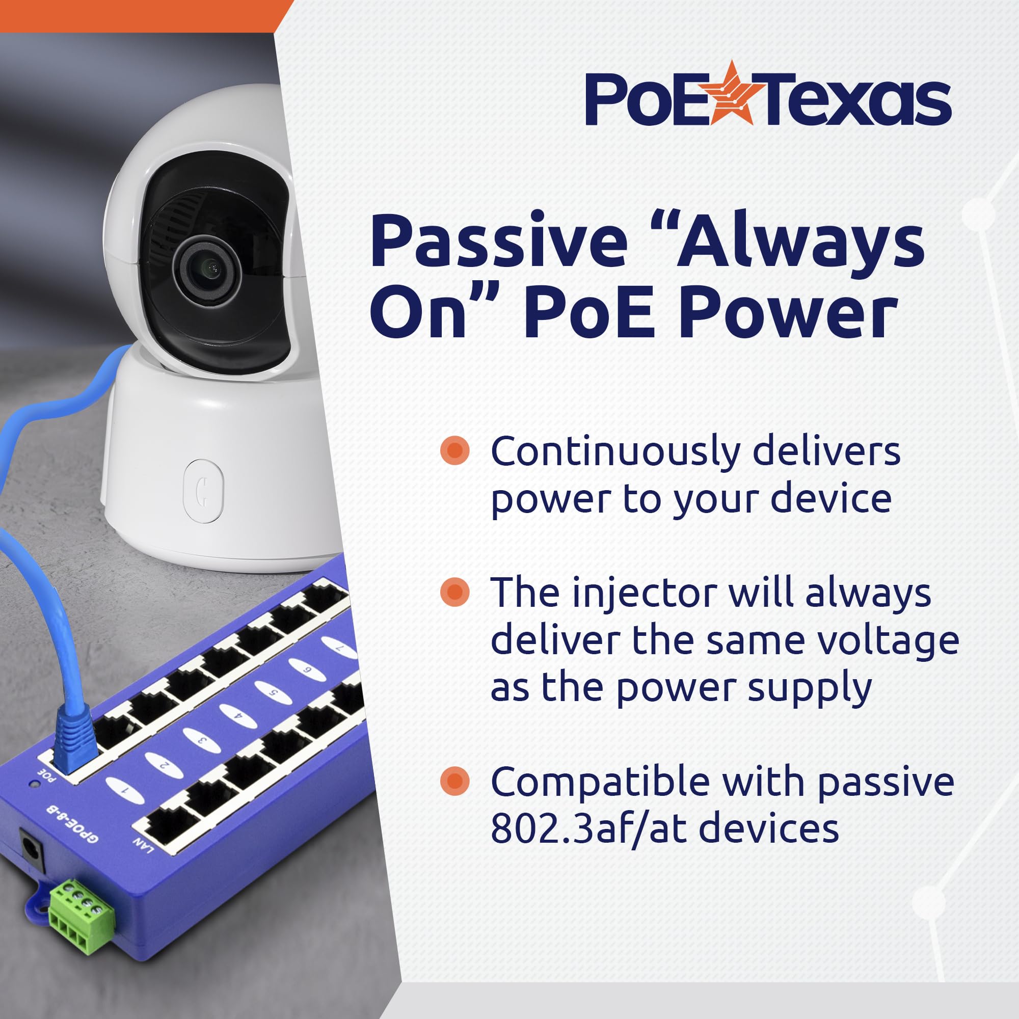 Amazon.co.jp: ギガビット PoE インジェクター 8ポート パワーオーバー